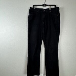 Levis 505 Straight Jeans Black Stretch Denim Cotton Blend Pants
